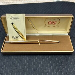 Cross Century 1/20 14KT Gold Filled Ballpoint Pen Vintage USA with Box Inscribed